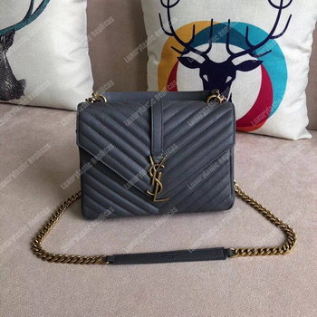 Replica Saint Laurent Medium College Bag In Dark Anthracite