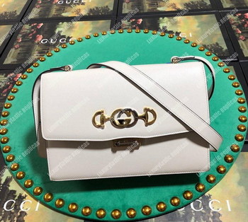 Replica Gucci Zumi Smooth Leather Small Shoulder Bag White