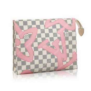 Replica LV Toiletry Pouch 26 Damier Azur Canvas