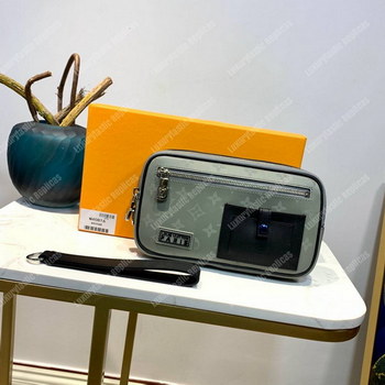 Replica LV Alpha Clutch Spring Summer 2019 Sliver Monogram Satellite