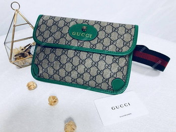 Replica Gucci GG Supreme Belt Bag Green Trims