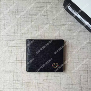 Replica Gucci Leather Bi Fold Wallet Black