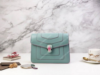 Replica BVL Serpenti Forever Crossbody Bag Glacier TurquoiseAster Amethyst