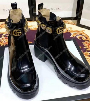 Replica Gucci Leather Ankle Boot With Belt