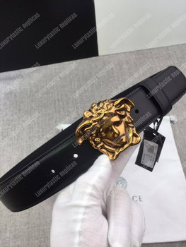 Replica Versace Palazzo Belt with Brass Medusa Buckle