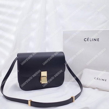 Replica Celine Medium Classic Bag In Box Calfskin Anthracite