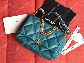 Replica Chanel 19 Maxi Flap Bag Turquoise