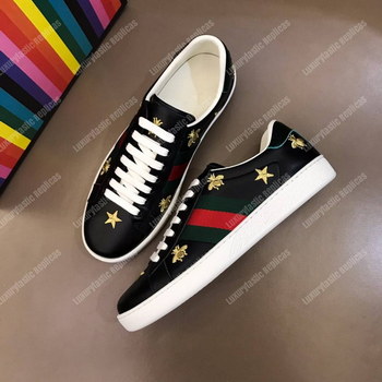Replica Gucci Ace Embroidered Bee And Stars Sneaker Black