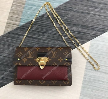 Replica LV Vavin Chain Wallet Monogram Bordeaux Noir