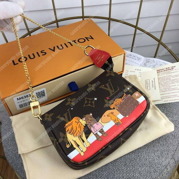 Replica LV Mini Pochette Accessoires Lion and Cheetah