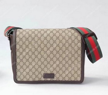 Replica Gucci GG Supreme Flap Messenger BeigeEbony