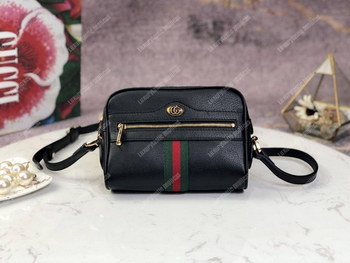 Replica Gucci Ophidia Leather Mini Bag Black