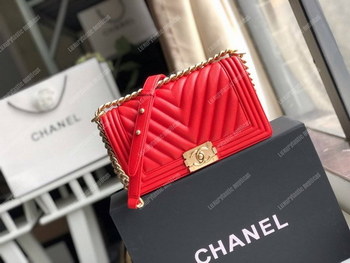 Replica Chanel Medium Boy Flap Bag Red