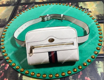 Replica Gucci Ophidia White Leather Small Belt Bag