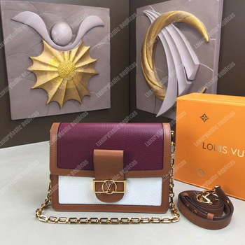 Replica LV Mini Dauphine Taurillon Leather BlackberrySnow