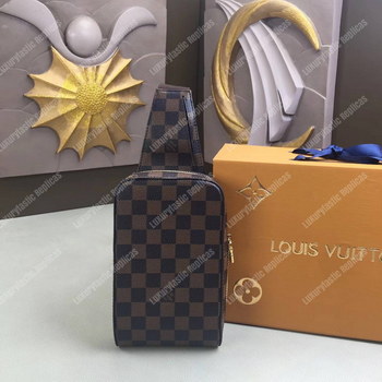 Replica LV Geronimos Messenger Bag Damier Ebene