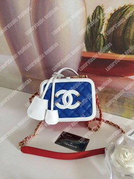 Replica Chanel Small Vanity Case Dark Blue