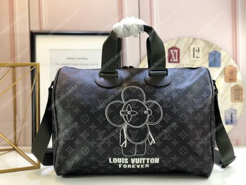 Replica LV Speedy Bandouliere 40 Monogram Eclipse Canvas Vivienne