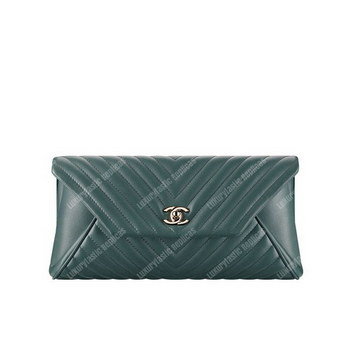 Replica Chanel Reversed Clutch Green