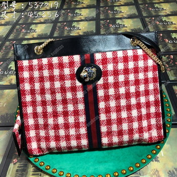 Replica Gucci Rajah Tweed Large Totoe WhiteRed