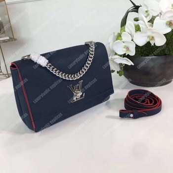 Replica LV Lockme II BB Bag Taurillon Leather Marine Rouge