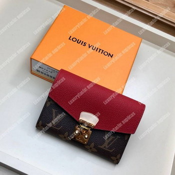 Replica LV Pallas Compact Wallet Monogram Cerise Red