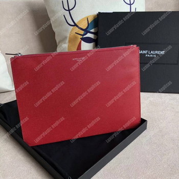Replica Saint Laurent Zipped Tablet Holder Red