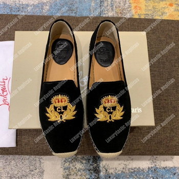 Replica Christian Louboutin Nanou Orlato Flat Black