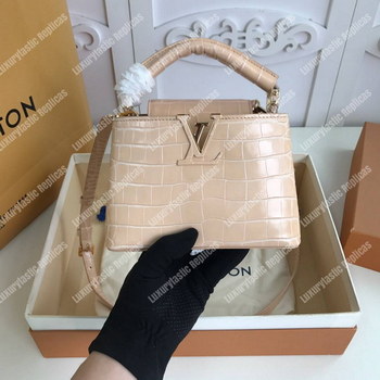 Replica LV Capucines Mini Crocodilien Mat Dune
