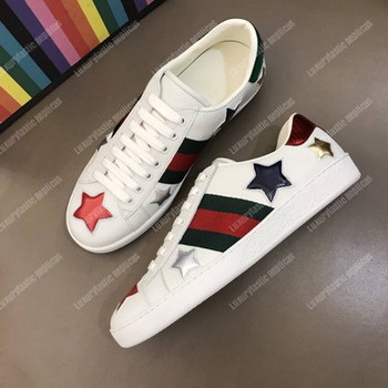 Replica Gucci Ace Embroidered Star Sneaker White
