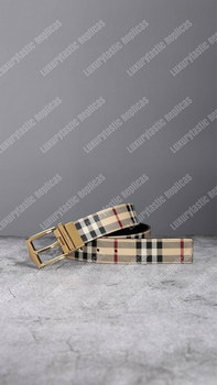 Replica Burberry Reversible Vintage Check Leather Belt