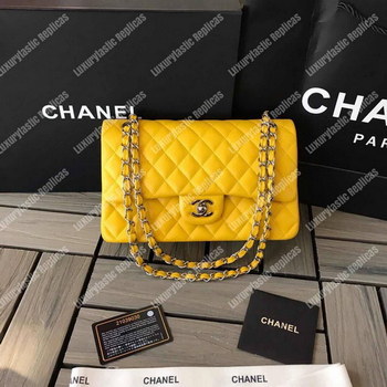 Replica Chanel Medium Classic Handbag Yellow