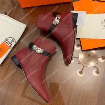 Replica Hermes Neo Ankle Boot Red
