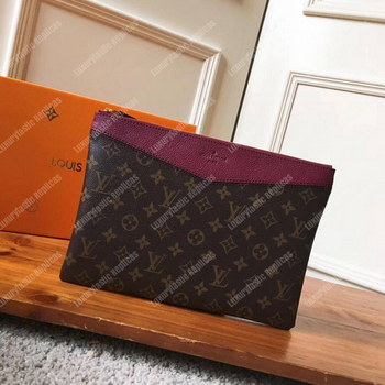 Replica LV Daily Pouch Monogram Raisin