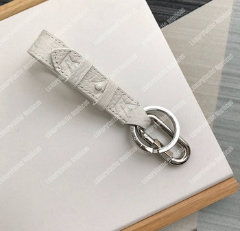 Replica LV Harness Dragonne Bag Charm and Key Holder Taurillon leather White