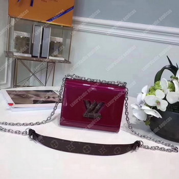 Replica LV Twist PM Monogram Vernis Leather Magenta