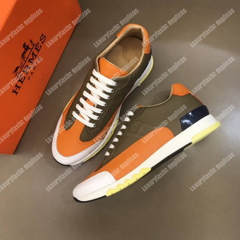 Replica Hermes Trail Sneaker BrownOrange