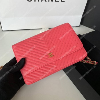 Replica Chanel Wallet On Chain Pink