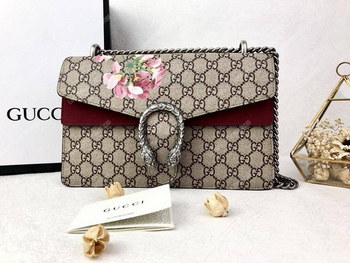 Replica Gucci Dionysus GG Supreme Blooms Shoulder Bag Burgundy