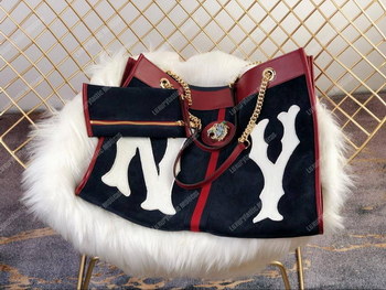 Replica Gucci Rajah Large Tote with NY Yankees Patch