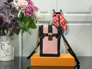 Replica LV Pochette Verticale Trunk Epi Leather Rose Ballerine