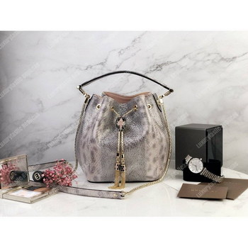 Replica BVL Serpenti Forever Bucket Metallic Pink