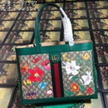 Replica Gucci Ophidia GG Flora Medium Tote Green