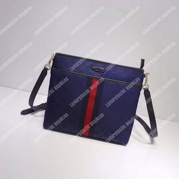 Replica Gucci GG Web Messenger Blue