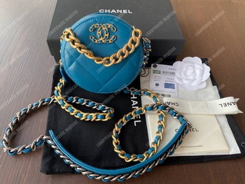 Replica Chanel 19 Clutch With Chain Blue