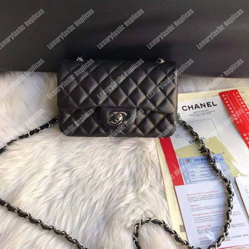 Replica Chanel Mini Flap Bag Black Lambskin