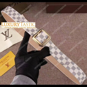 Replica LV Malletier Belt 30mm Damier Azur 2016 Edition