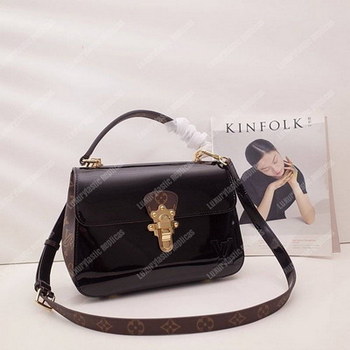 Replica LV Cherrywood PM Patent Leather Black