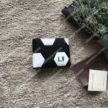 Replica LV Slender Wallet Epi Leather Hexagon Black