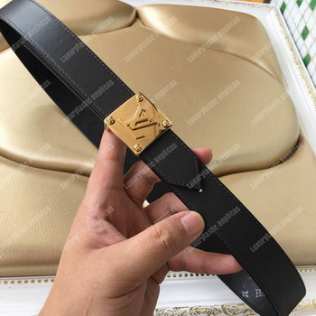 Replica LV Morningram 30mm Reversible Belt Black
